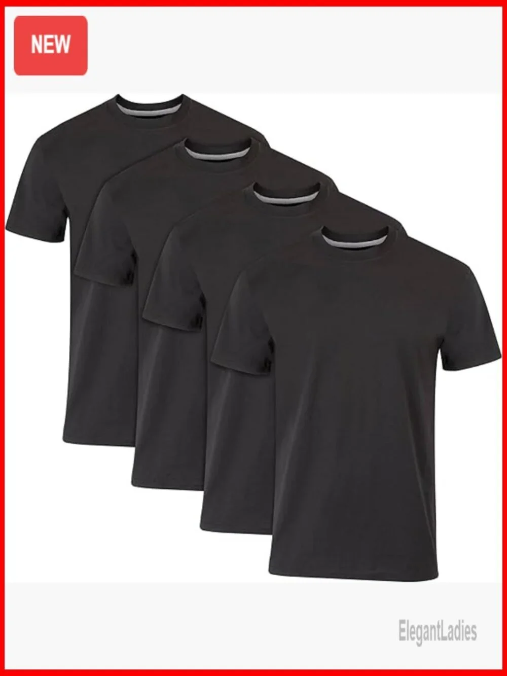 Slim Fit Crew Undershirt 4-Pack, Moisture Wicking, Tagless Design